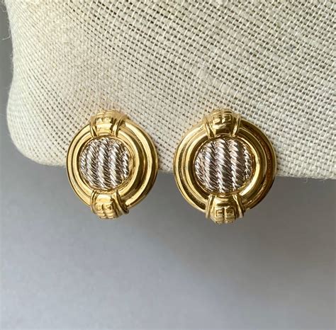 givenchy gold earrings vintage|givenchy clip on earrings.